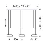 OLIGO Glance LED-pendellampa 3 lampor svart