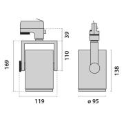 Performance in Lighting 3-fas skenspot AS425 LED medium vit universalv...