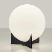 Terzani bordslampa Oscar, svart, Ø 20 cm, opalglas