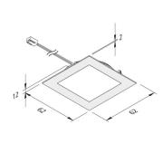 Hera LED-möbelinbyggnadslampa FAQ 58, stål, 3W, 3 000 K