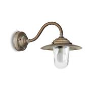 Moretti Luce Utomhusvägglampa Chalet mässing djup 38 cm