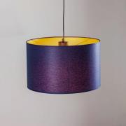 Luminex Hängande lampa Soho cylindrisk 1fl. Ø 40cm blå/guld