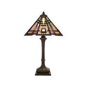 QUOIZEL Bordslampa Classic Craftsman i Tiffany-design