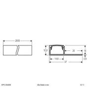 EVN APFL1 aluminiumkakelprofil på ena sidan