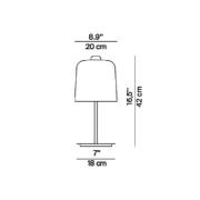 Luceplan Zile bordslampa vit matt, höjd 42 cm