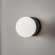 EMIBIG LIGHTING Vägglampa Kiba, svart/guld, lampskärm glaskula