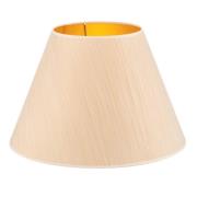 Duolla Lampskärm Sofia höjd 31 cm, vit/guld strimlor