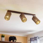 EMIBIG LIGHTING Takspotlight Bronx svart/guld 3 lampor