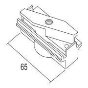 Ivela adapter, mekanisk 3-fas skena, silver