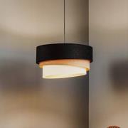 Duolla Hänglampa Devon, svart/beige/ecru/guld Ø45cm