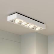 Arcchio takspotlight Ronka, 65 cm, 4 lampor, vit, GU10