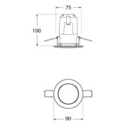 Fumagalli LED-downlight Teresa 90, GU10, CCT, 3,5W, svart