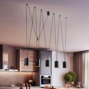 Nowodvorski Lighting More Tone pendellampa, svart/guld, version med fe...