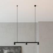Arcchio hänglampa Brinja, svart, 90 cm, 3 lampor, GU10