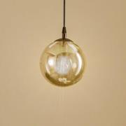 EMIBIG LIGHTING Pendellampa Glassy, svart, grafit, glas, Ø 14 cm, E14