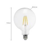 Arcchio LED-globlampa, G125 E27 3,8W, 2700K, 806lm