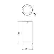 Deko-Light LED-downlight för utanpåliggande montering Lucea 15 W svart