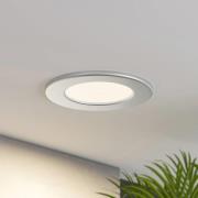 Prios LED-inbyggnadslampa Cadance, silver, 12 cm, set om 3, CCT