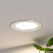 Prios LED-inbyggnadslampa Cadance, silver, 17cm, set om 10, CCT