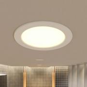 Prios LED-inbyggnadslampa Rida, 10st, vit, 23cm, 25W, CCT, IP44