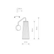Nowodvorski Lighting Vägglampa Dover, svart, 1 lampa