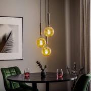 Alfa Hänglampa Volda Picolo 3-lampa svart/guld rund