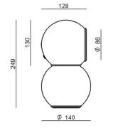 Stilnovo Gravitino LED-bordslampa med magnet gul