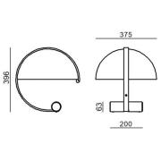 Stilnovo Meta LED-bordslampa inkl. E27-LED guld