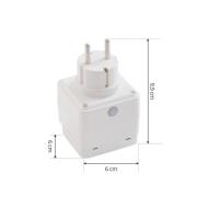 LUUMR Smart Plug Lykka, EU, WiFi, Tuya, inomhus, utomhus, vit