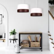Euluna Levo hänglampa, Ø40cm, mörk ek/ecru