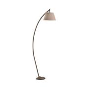 ONLI Golvlampa Sinea, brun/sand, höjd 110 cm, järn, textil