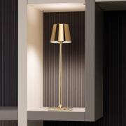 Zafferano Poldina micro batterilampa inomhus guldglans