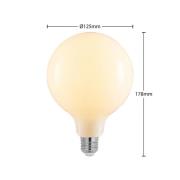 Arcchio LED-lampa E27 6W 2 700 K G125 dimbar opal 3-pack