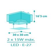 Dalber taklampa för barnrummet HAPPY JUNGLE, färgglad