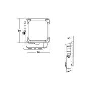 BRUMBERG Neo Micro LED-strålkastare, bredd 9 cm, 4 000K