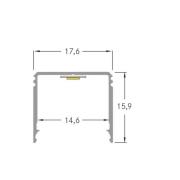 BRUMBERG One LED ytmonterad profil, aluminium, hög, 1 meter