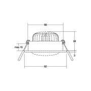 BRUMBERG BB35 LED-inbyggnadsspot ej dimbar svart