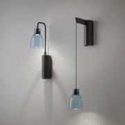 Bover Drip A/02 LED-vägglampa, svart/blå