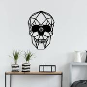 Opviq Vägglampa W-050, svart dödskalle, laserskuren