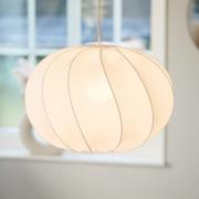 PR Home Olivia hänglampa, textilskärm, vit, Ø 50 cm