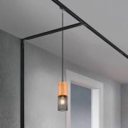 Trio Lighting Tosh strömskenor för DUOline, svart, trädetalj, E27