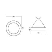 BRUMBERG Biro Circle Ring10 direkt Ø 45 cm, CA, CCT, svart