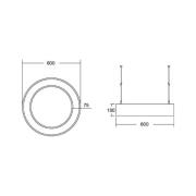 BRUMBERG Biro Circle Ring10 direkt Ø 60 cm DALI CCT, vit