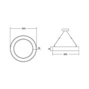 BRUMBERG Biro Circle Ring3,5 direkt Ø 60 cm på/av vit 830