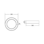 BRUMBERG Biro Circle Ring Ø 60cm, 40 W, on/off, svart, 840