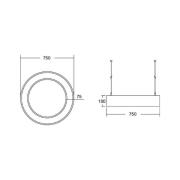 BRUMBERG Biro Circle Ring10 direkt Ø 75 cm DALI silver 830