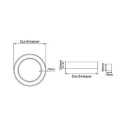 BRUMBERG Biro Circle Ring Tak Ø 75cm 40W tänd/släck silver 830