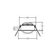 BRUMBERG LED-inbyggnadsspot BB09, RC, anslutningsbox, stål