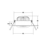 BRUMBERG LED-spot BB33 on/off anslutningsdosa texturerad vit