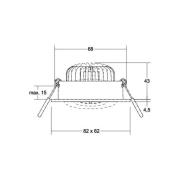 BRUMBERG LED infälld spot BB36 RC anslutningsdosa texturerad vit